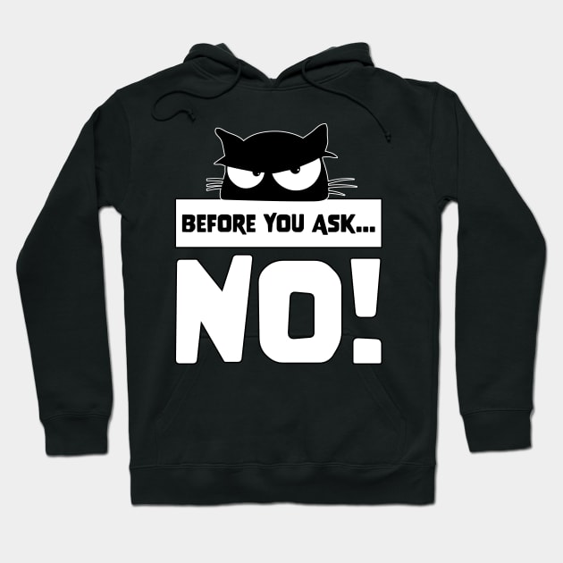 Funny Before you ask no cute lazy cat shirt for cat lovers Hoodie by star trek fanart and more